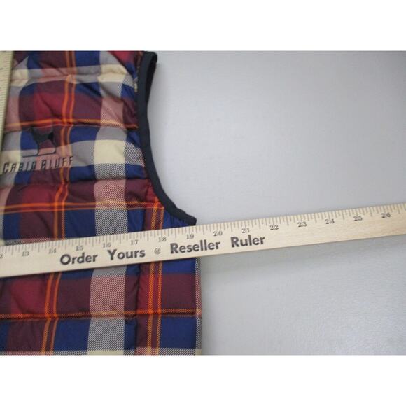 ECOALF Cardiff Vest Jacket Puffer Down Fill Primaloft Full Zip Tartan Plaid Logo - Picture 10 of 16